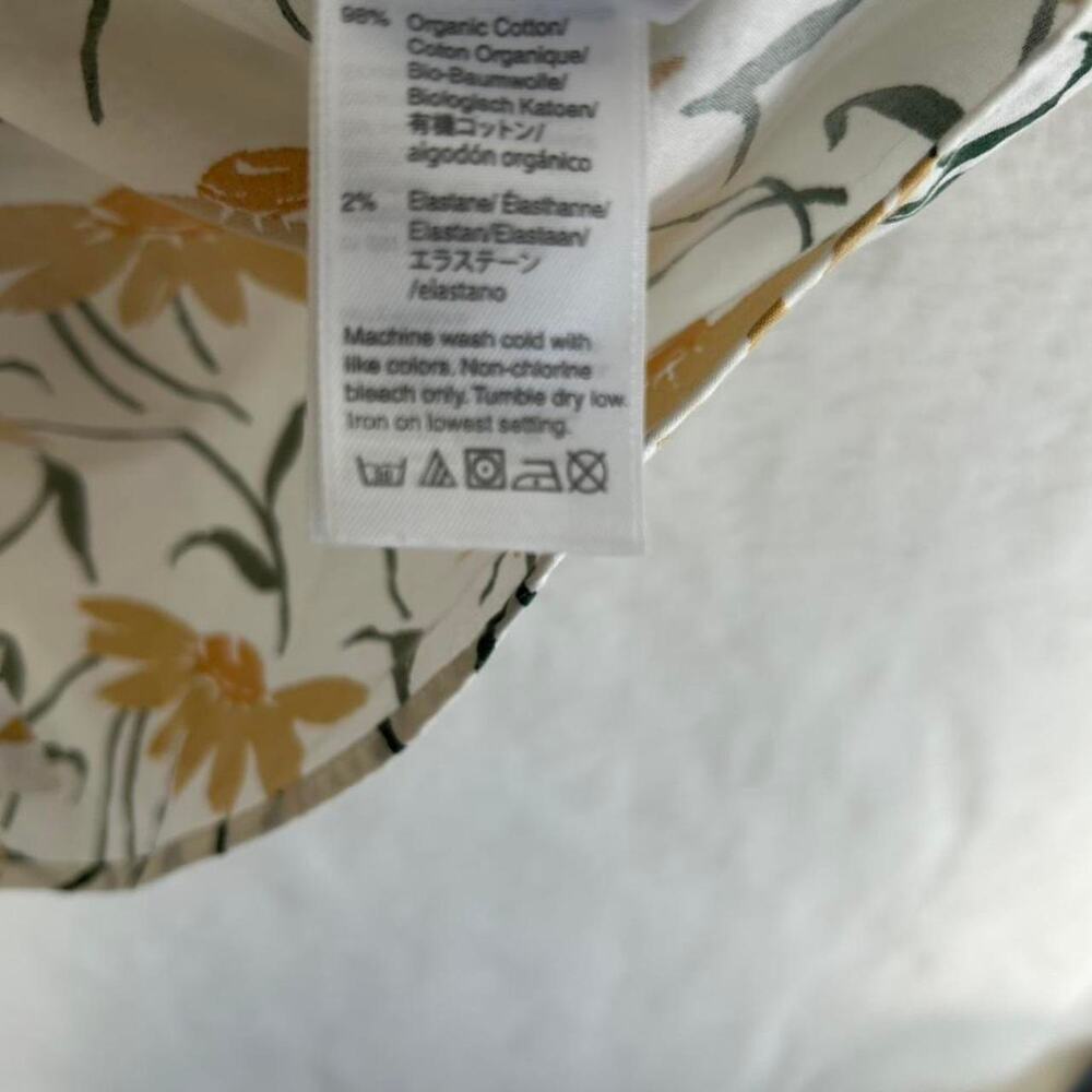 Jcrew stretch yellow‎ floral button - Picture 7 of 8